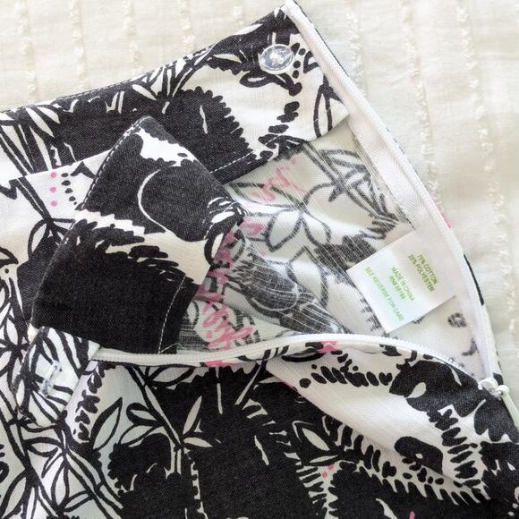 Lilly Pulitzer WWF Pandamonium Panda Print Cropped Resort Fit Pants RARE size 4 - Picture 4 of 7